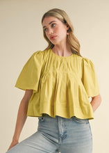 Load image into Gallery viewer, Chartreuse Cotton Swing Top