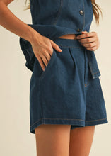 Load image into Gallery viewer, Barbara Denim Vest + Short Set
