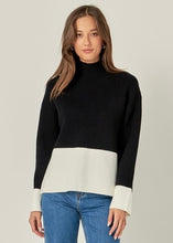 Load image into Gallery viewer, Two Tone Mock Neck Sweater