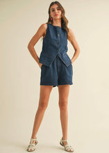 Load image into Gallery viewer, Barbara Denim Vest + Short Set