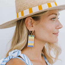 Load image into Gallery viewer, Sunshine Tienda- Hazel Stripe Cabana Earrings