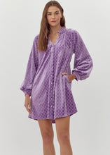 Load image into Gallery viewer, Ace Checkered Velvet Dress