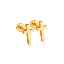 Load image into Gallery viewer, Linny Co. Screwback- Cross Studs