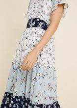 Load image into Gallery viewer, Mixed Floral Tiered Midi Dress