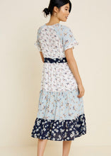 Load image into Gallery viewer, Mixed Floral Tiered Midi Dress