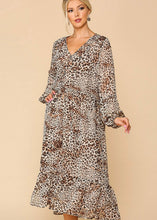Load image into Gallery viewer, Leopard Print Midi Dress
