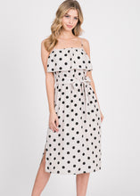 Load image into Gallery viewer, Polka Dot Ruffle Midi Dress