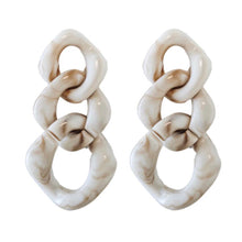 Load image into Gallery viewer, St. Armands Cream Lucite Chain Drops