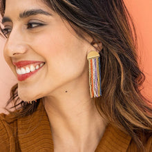 Load image into Gallery viewer, Riley Warm Vertical Stripe Earrings