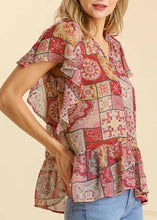 Load image into Gallery viewer, Jessie Patchwork Top
