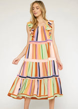 Load image into Gallery viewer, Rainbow Row Striped Dress